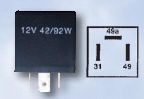 3 Pin Electronic Flasher Relay 12V | Indicator & Hazard Unit | 98W Max Load