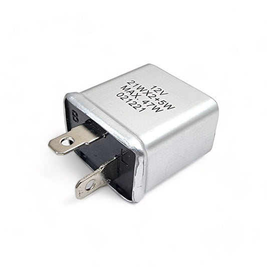 2 Pin Thermal Flasher Relay 12V Universal Indicator Unit | 21W x2 + 5W | 47W Max | Positive Earth
