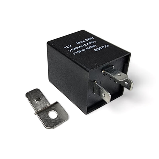 3 Pin Electronic Flasher Relay 12V Indicator & Hazard Unit | 98W Max | Universal Fit