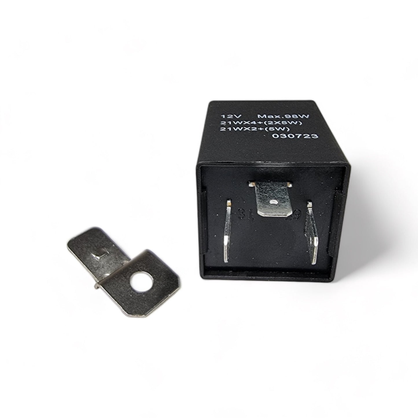 3 Pin Electronic Flasher Relay 12V Indicator & Hazard Unit | 98W Max | Universal Fit