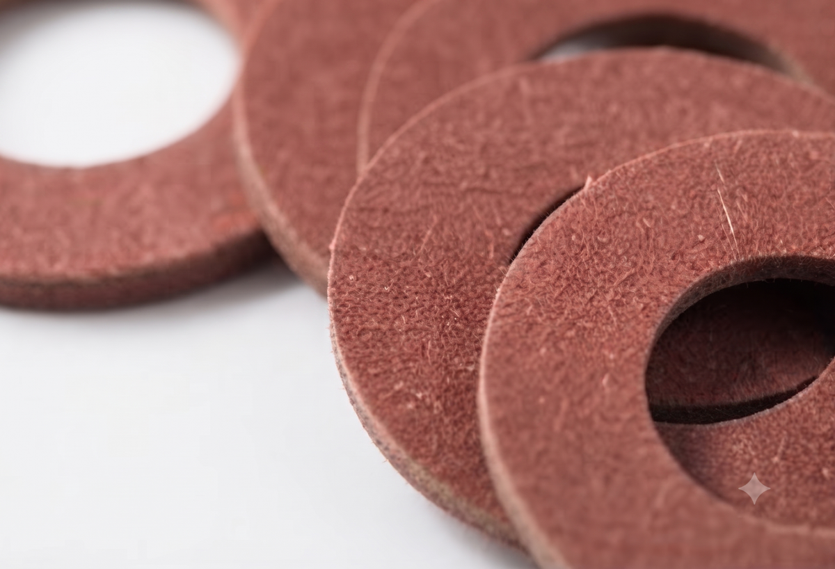 Red Fibre Sealing Washers - Imperial Flat Fibre Washers, 13/64" to 1"