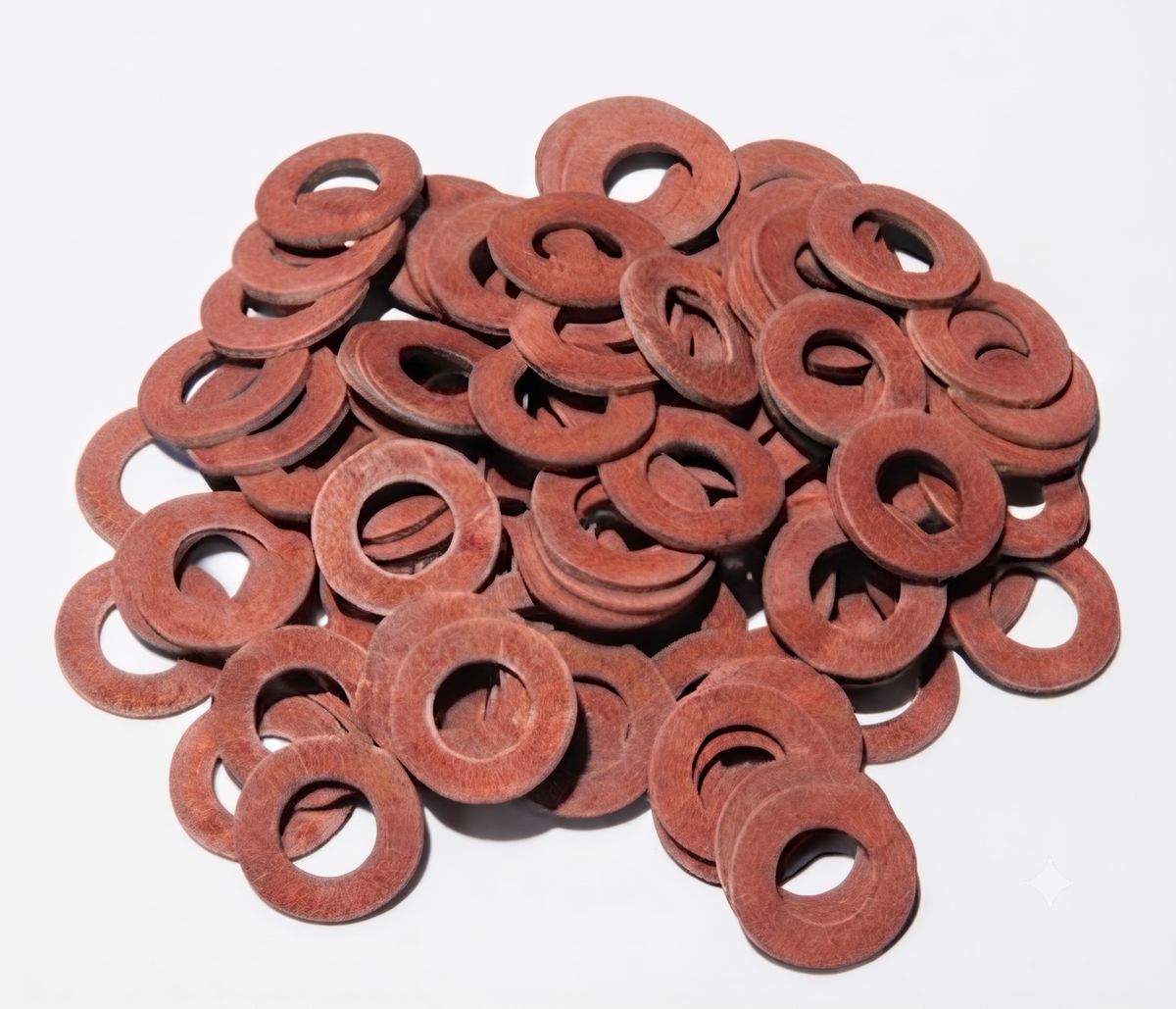 Red Fibre Sealing Washers - Imperial Flat Fibre Washers, 13/64" to 1"