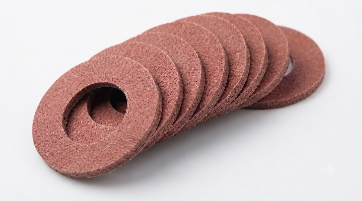 Red Fibre Sealing Washers - Imperial Flat Fibre Washers, 13/64" to 1"