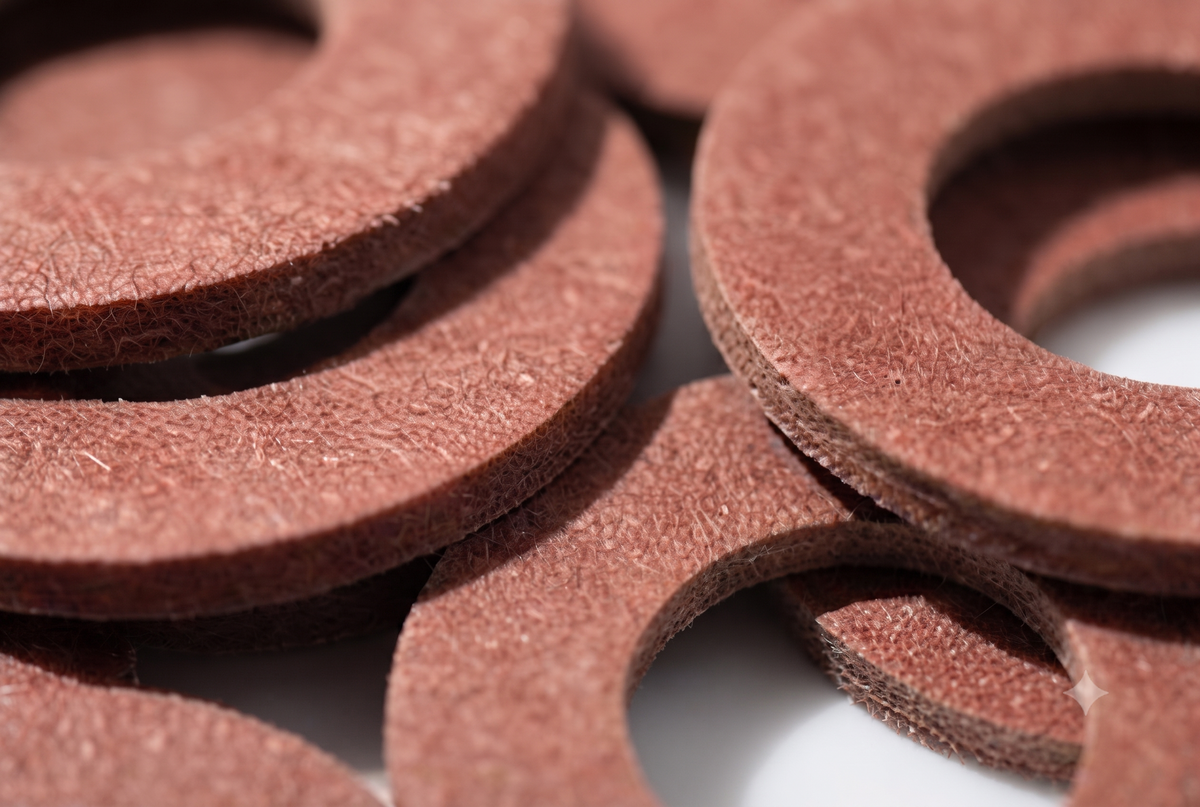 Red Fibre Sealing Washers - Imperial Flat Fibre Washers, 13/64" to 1"