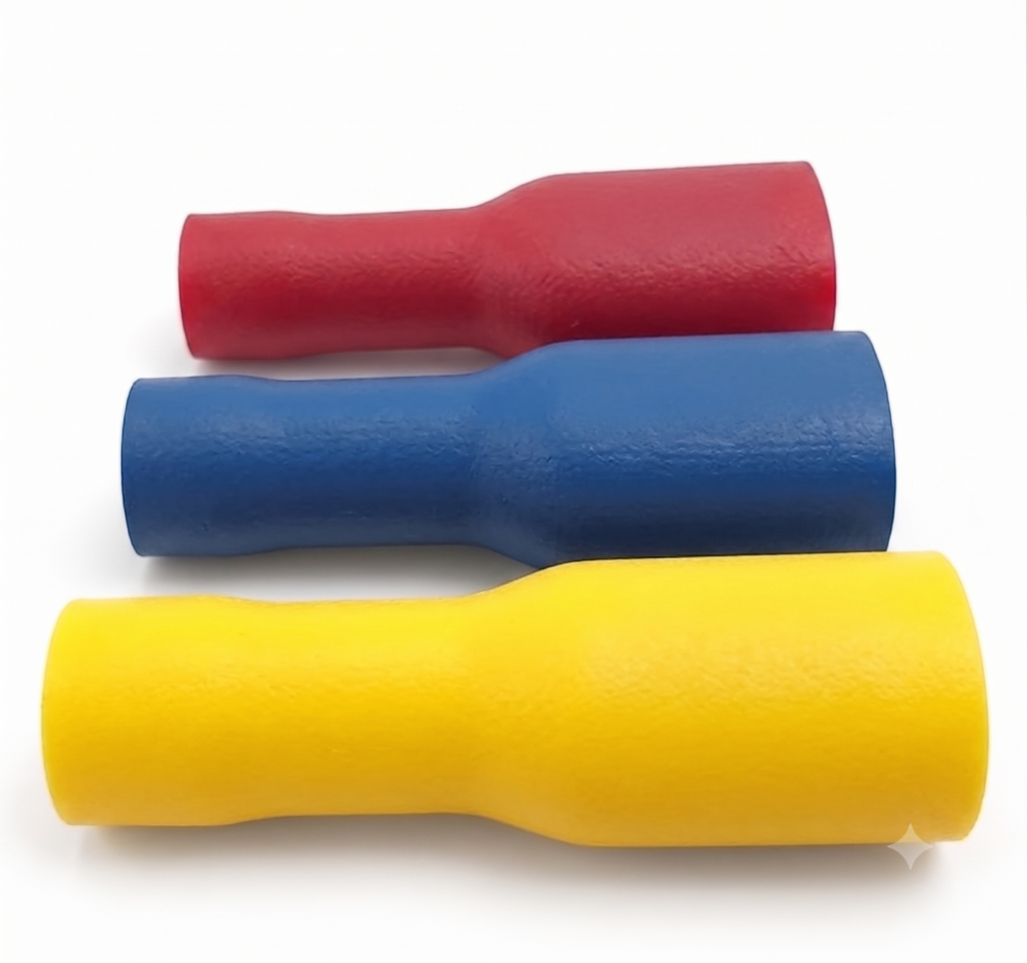 Fully Insulated Female Spade Terminals – Crimp Connectors (Red/Blue/Yellow)