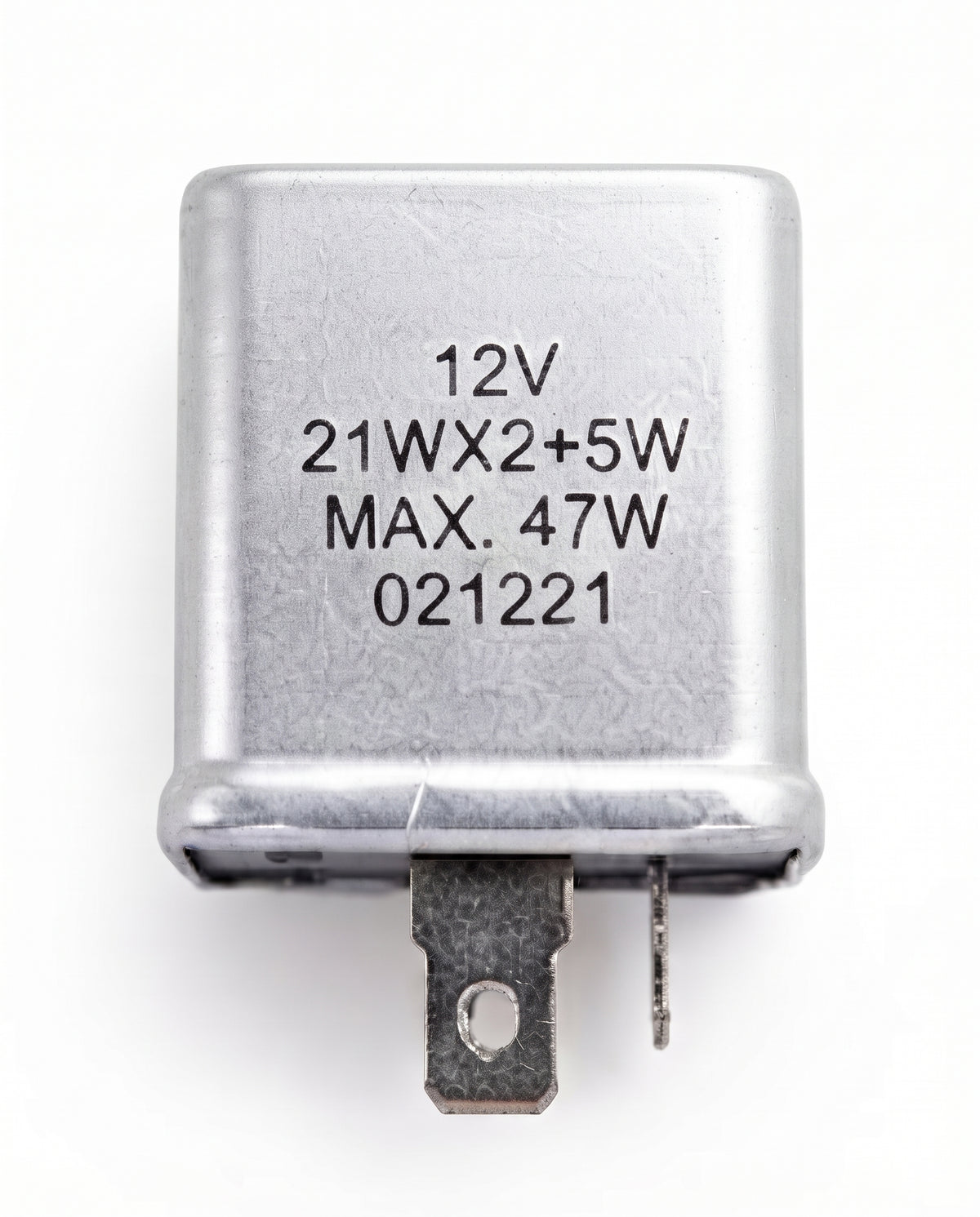2 Pin Thermal Flasher Relay - 12V, 21W x2 + 5W, 47W Max, Positive Earth