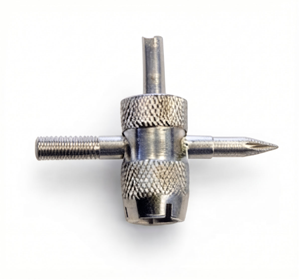 4 Way Tyre Valve Repair Tool – Valve Core Remover & Thread Repair Key