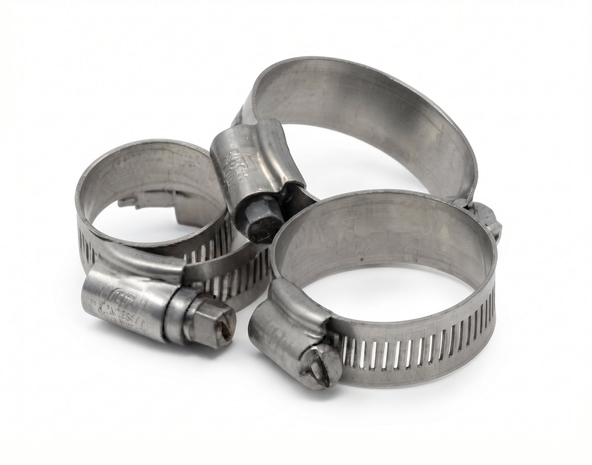 JCS Mild Steel Hose Clips - Jubilee Clip Pipe Clamps, BZP