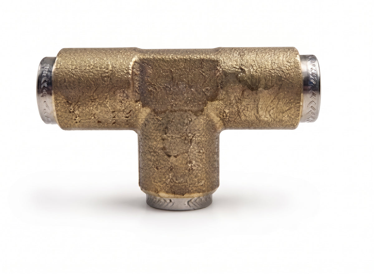 Brass Push Fit T-Piece Connectors – 3-Way Push-Fit Coupling | Fleetfit (Norgren)
