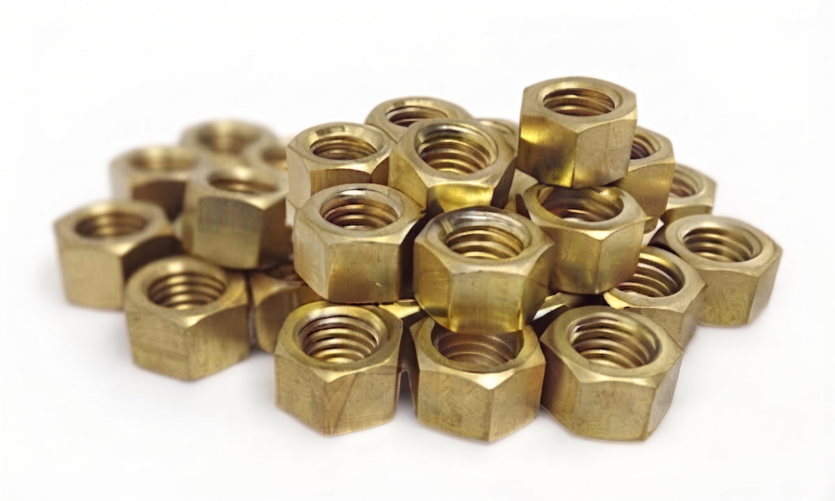 Brass Exhaust Manifold Nuts – High Temperature Hex Metric & UNF UNC Sizes M8 M10