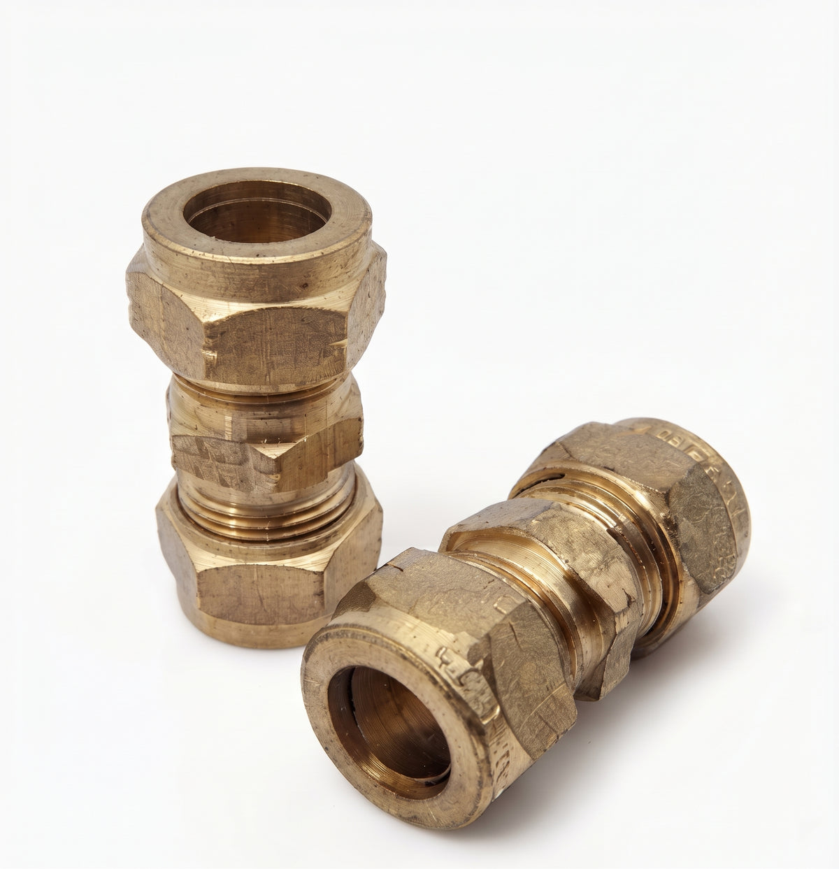Brass Compression Tube Couplings - With Olives, Metric & Imperial