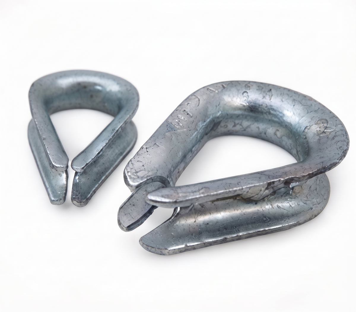 Wire Rope Thimbles - Galvanised Steel Cable Loop Protectors, 5mm-12mm