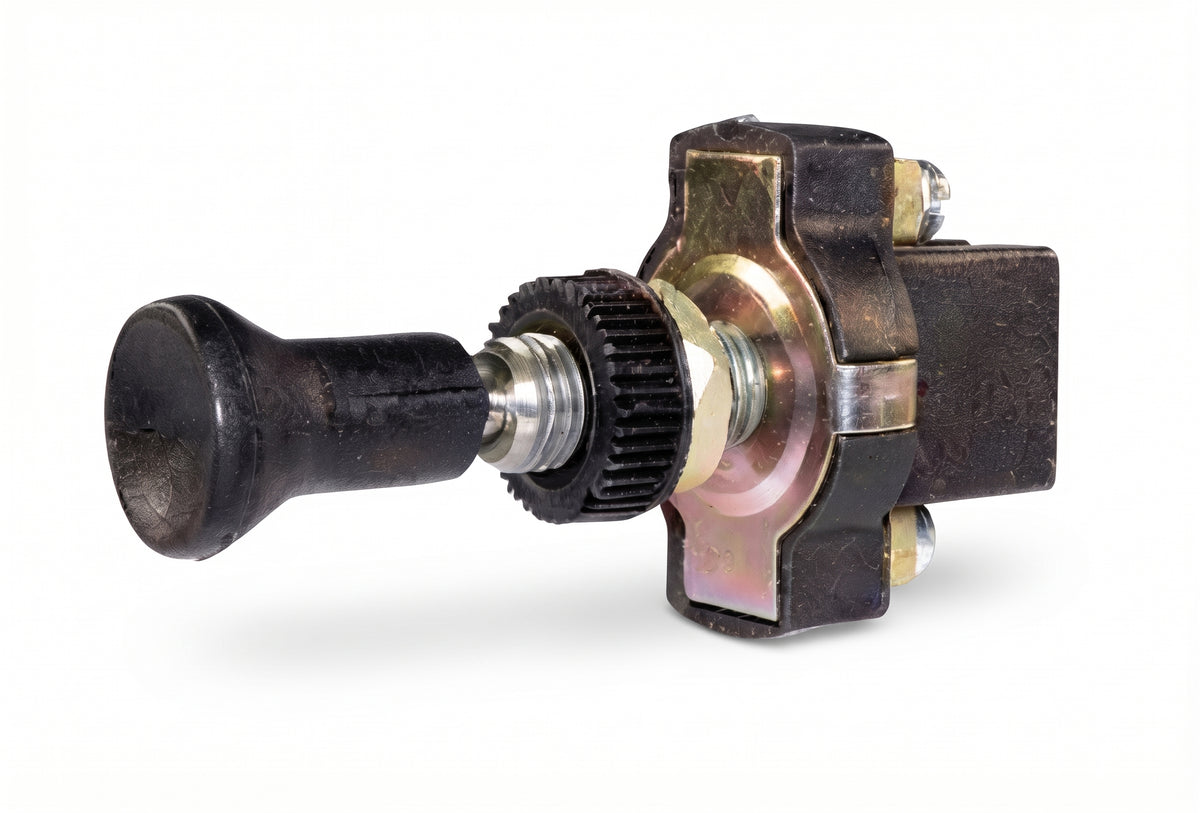 Pull On / Push Off Switch - Long Neck, Choke & Fuel Control 16A 12V / 8A 24V
