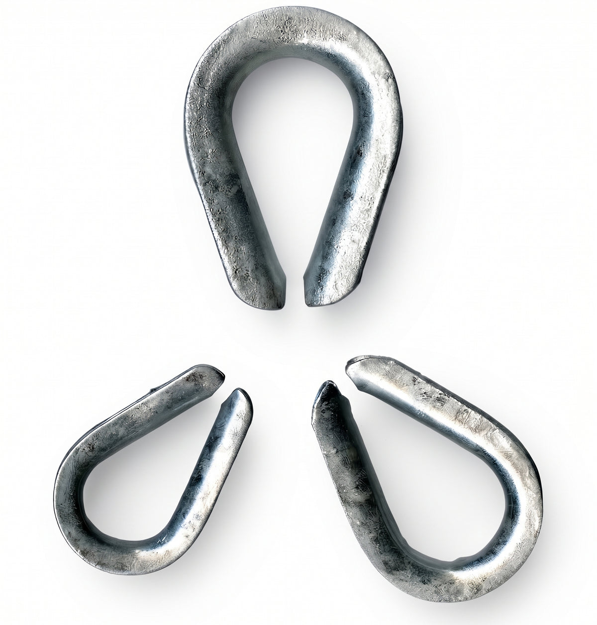 Wire Rope Thimbles - Galvanised Steel Cable Loop Protectors, 5mm-12mm