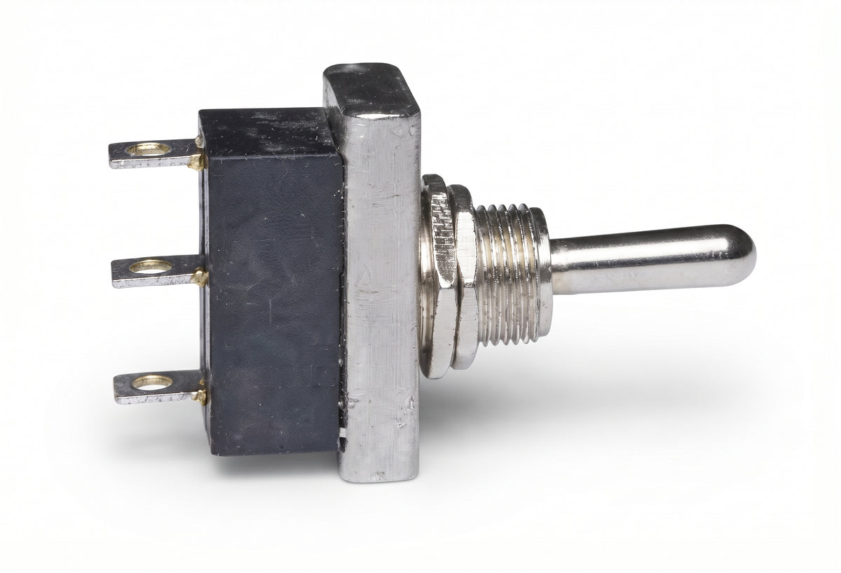 Heavy Duty Toggle Switch - Flash/Off/Flash, 12V, Metal Dash Switch