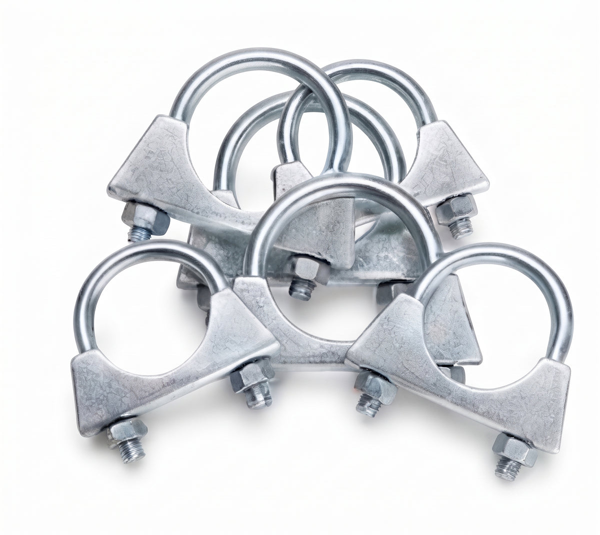 Universal U Bolt Exhaust Clamps M8 – Heavy Duty BZP Clamp with Nuts | 29mm–102mm
