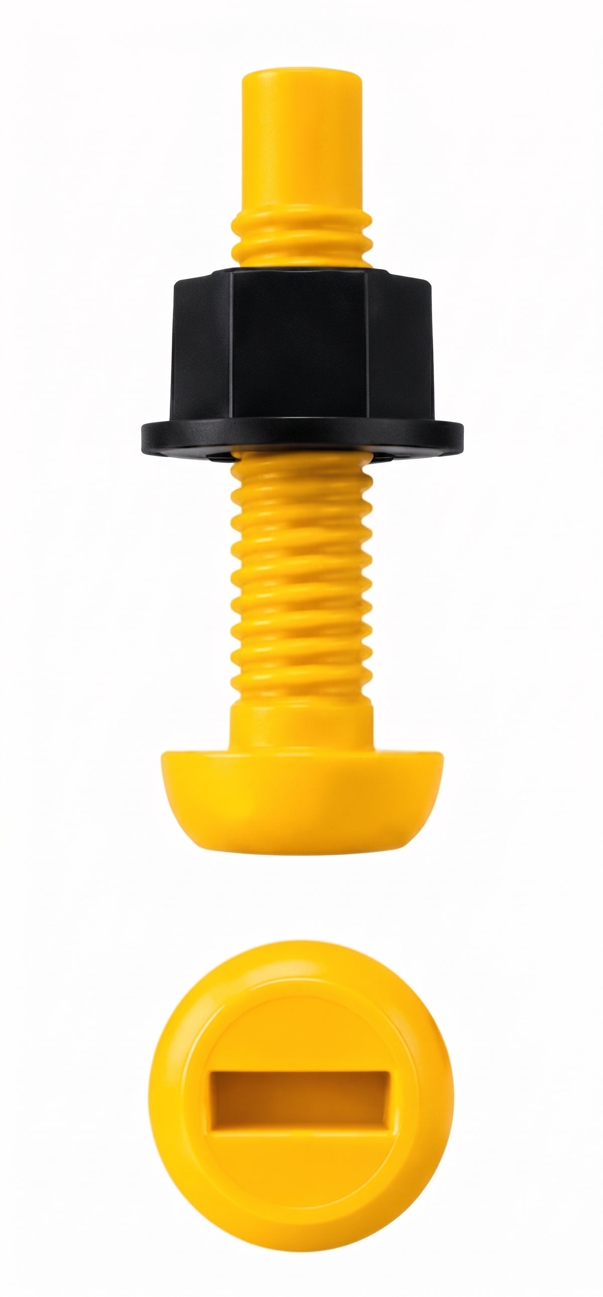 Number Plate Screws & Nuts - M6 x 29mm, Black, White, Blue & Yellow