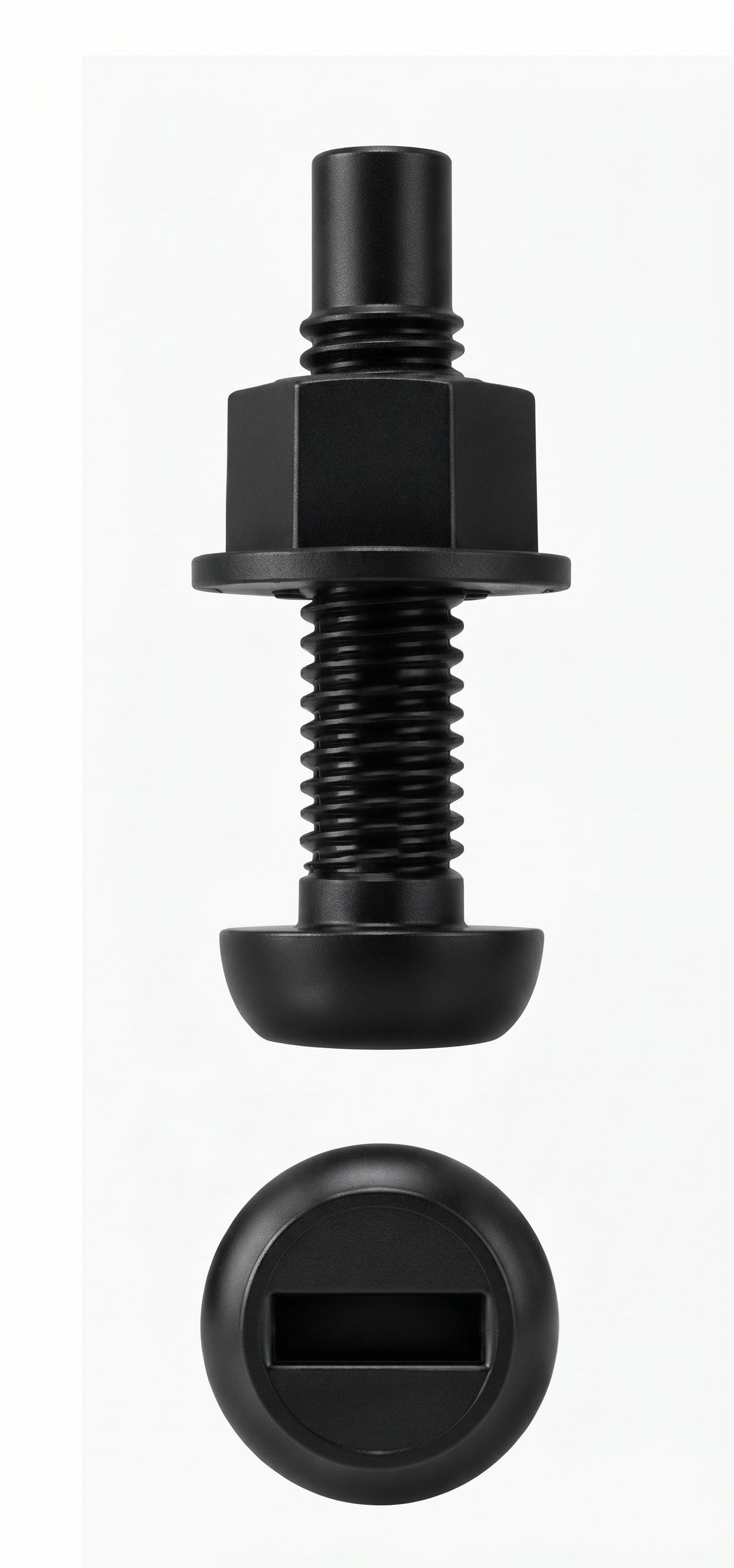 Number Plate Screws & Nuts - M6 x 29mm, Black, White, Blue & Yellow