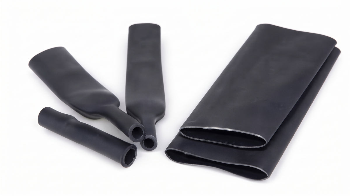 Black Heatshrink Tubing - 2:1 Heat Shrink, 1.2mm to 101.6mm, 200mm to 5m Lengths