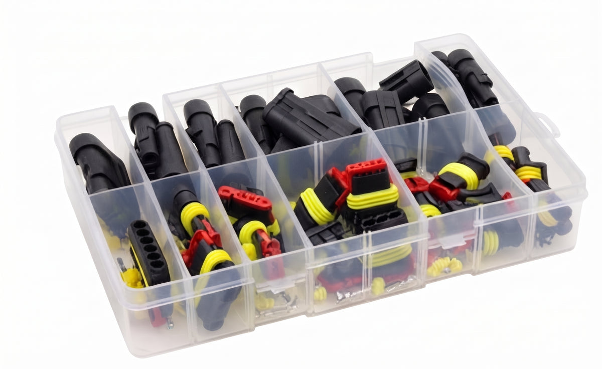 40pc Assorted Superseal Connector Kit - Waterproof, 0.5-1.5mm²