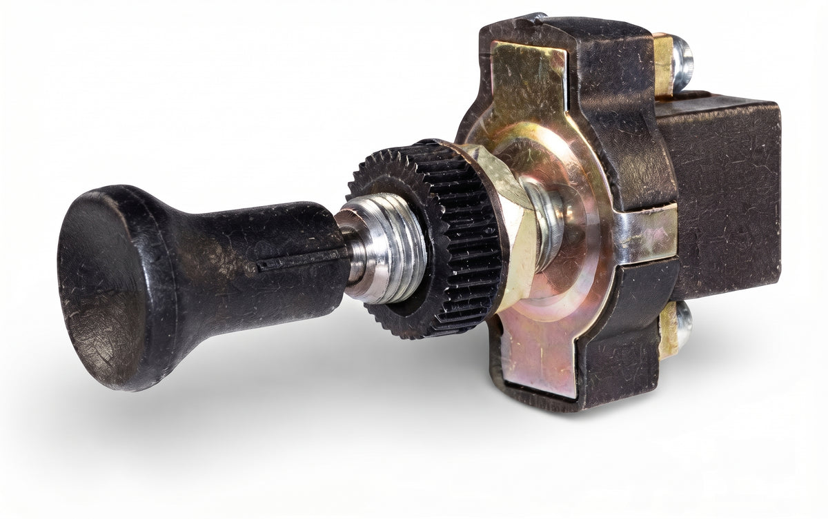 Pull On / Push Off Switch - Long Neck, Choke & Fuel Control 16A 12V / 8A 24V