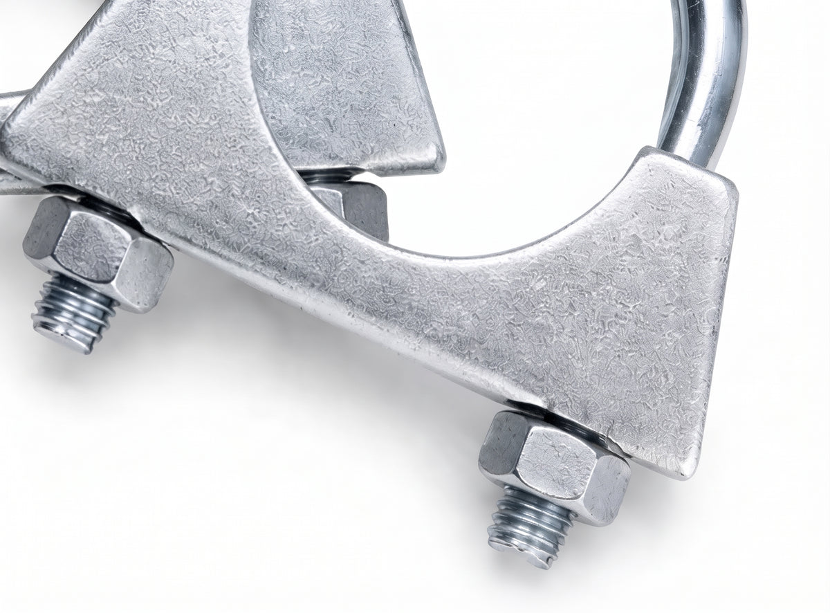 Universal U Bolt Exhaust Clamps M8 – Heavy Duty BZP Clamp with Nuts | 29mm–102mm