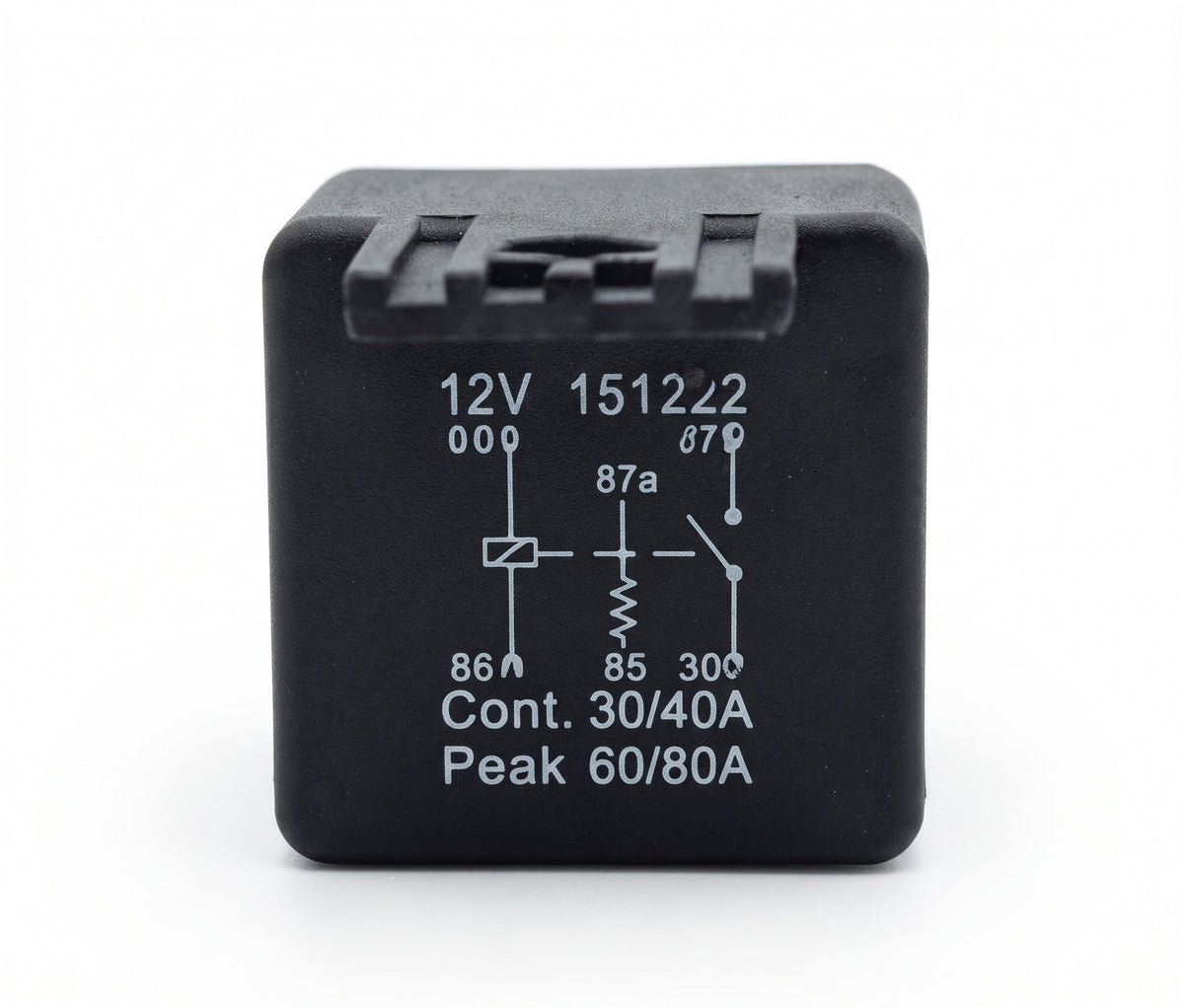 4 Pin Automotive Relay - 12V 40A, Normally Open, With Fixed Bracket