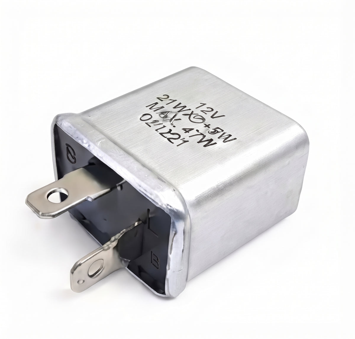 2 Pin Thermal Flasher Relay - 12V, 21W x2 + 5W, 47W Max, Positive Earth