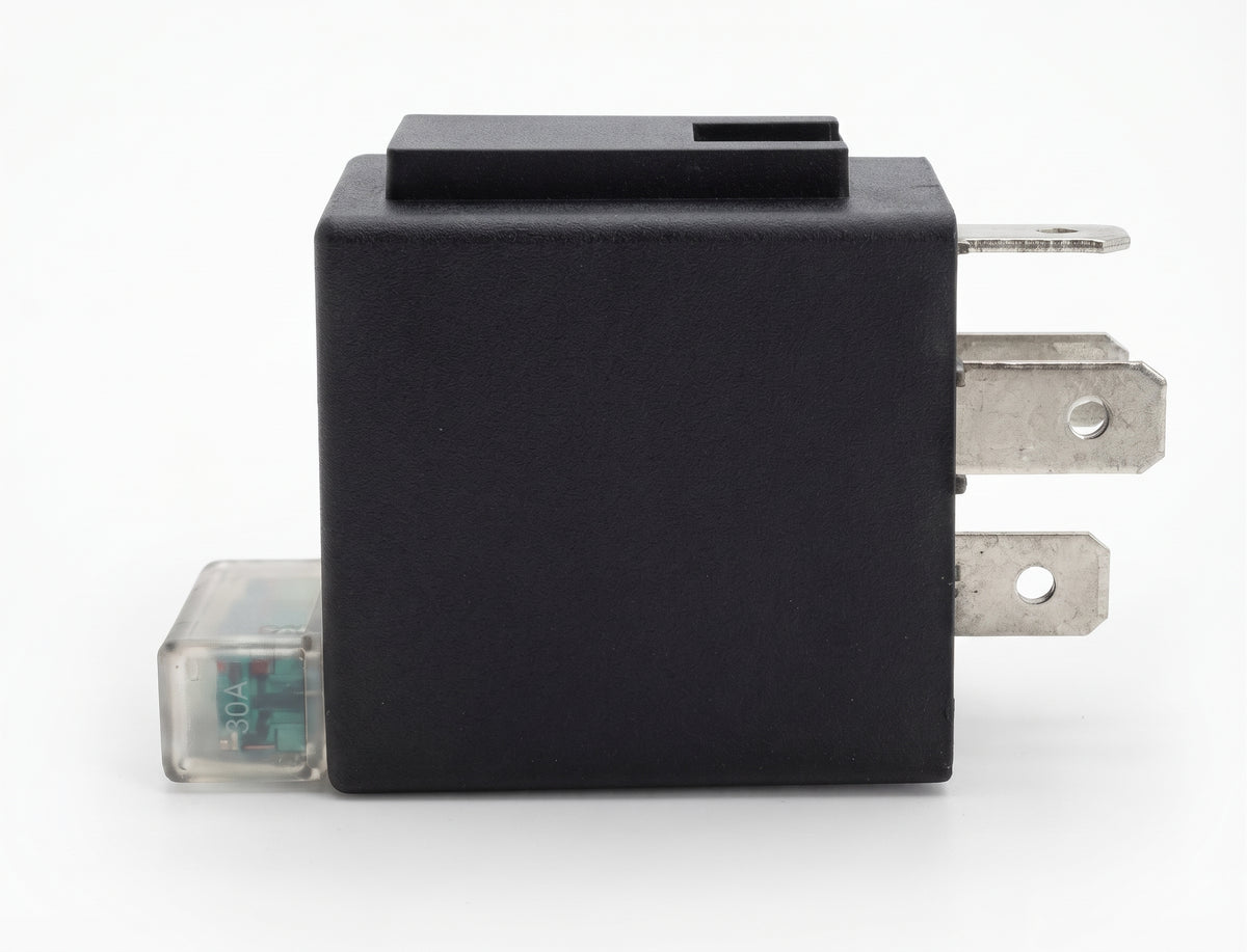 4 Pin Automotive Fused Relay - 12V 30A, Normally Open, + 30A Fuse