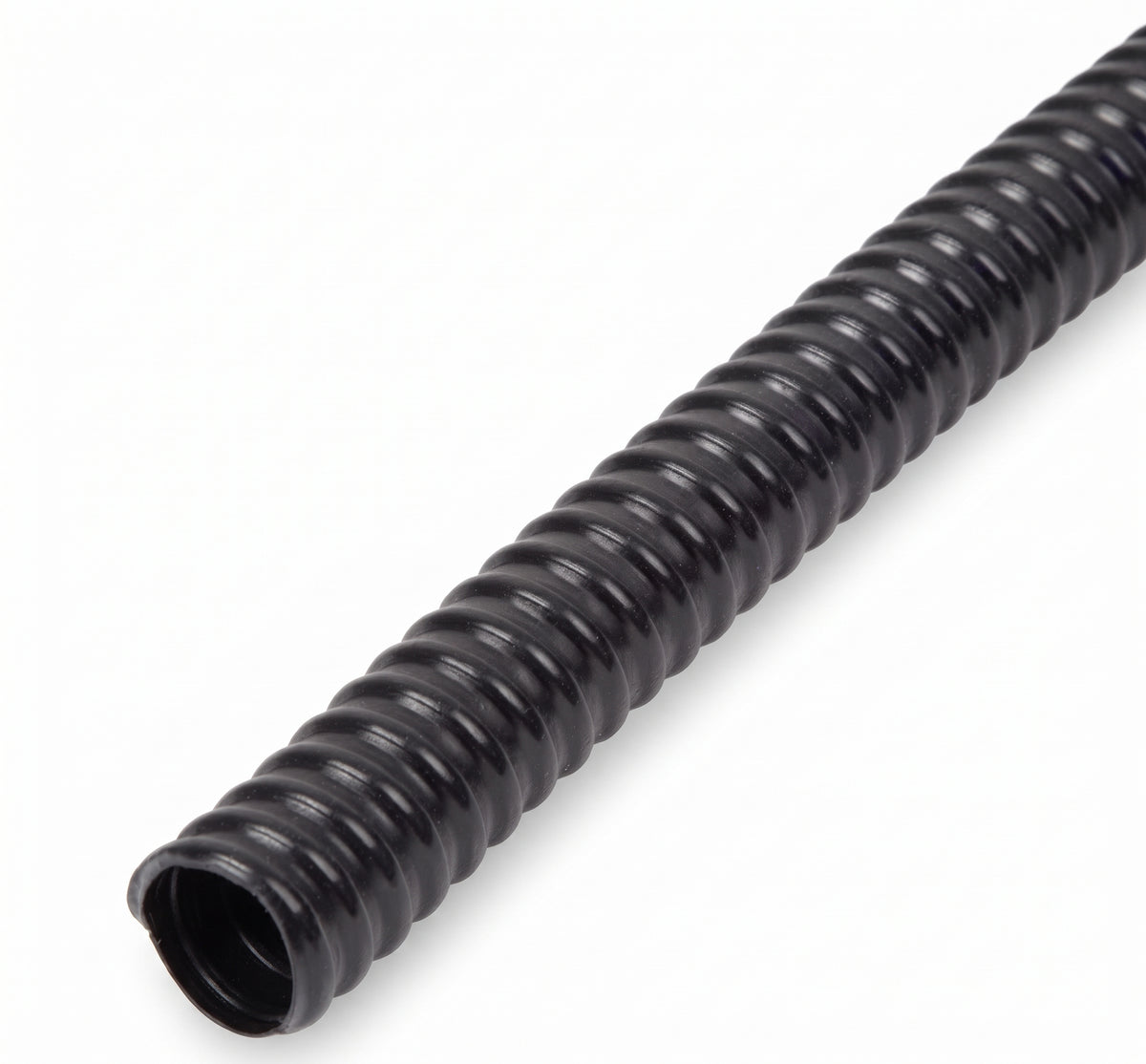 Flexible Cable Conduit – Non-Split Nylon Loom Tubing, Black