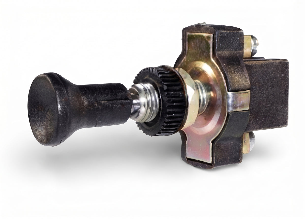 Pull On / Push Off Switch - Long Neck, Choke & Fuel Control 16A 12V / 8A 24V
