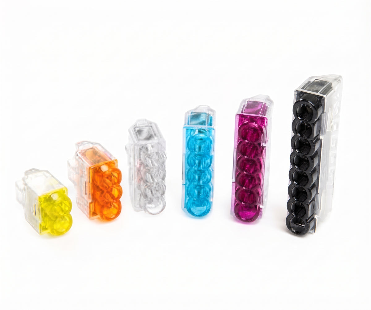 HELACON Plus Mini Wire Connectors - Push-In, 2-8 Way