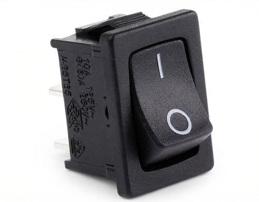 Rectangular Rocker Switch - ON/OFF, 16A 12V, Black