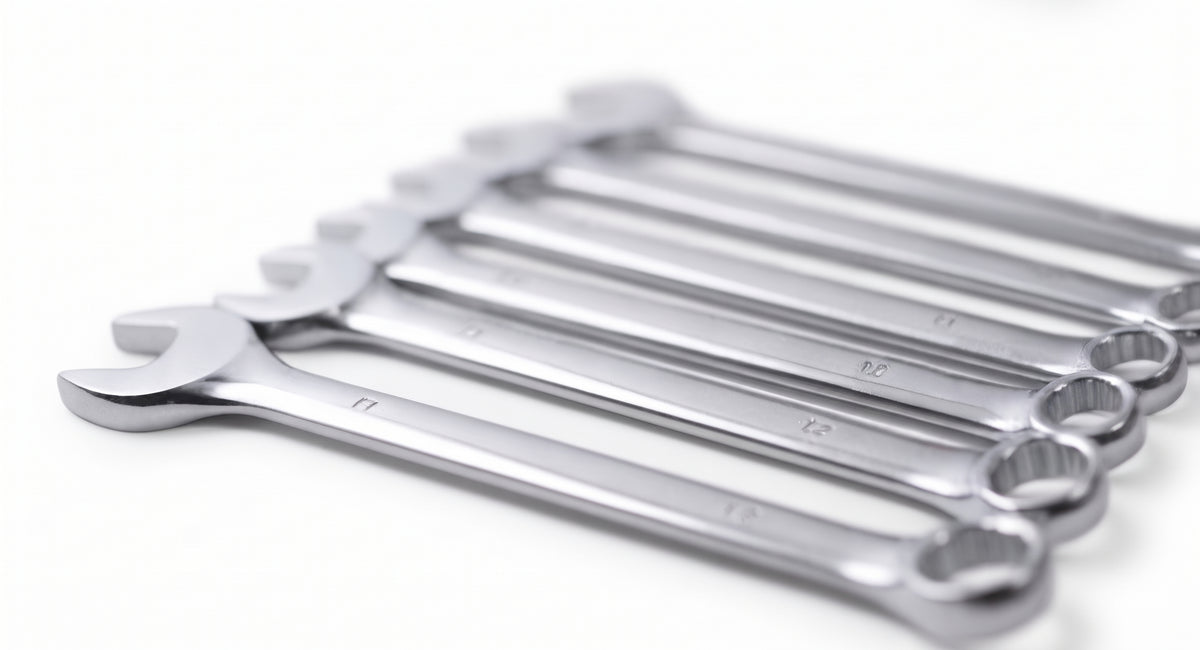 Combination Spanners Metric 6mm–32mm – Chrome Vanadium CrV Ring & Open End Spanners Fully Polished
