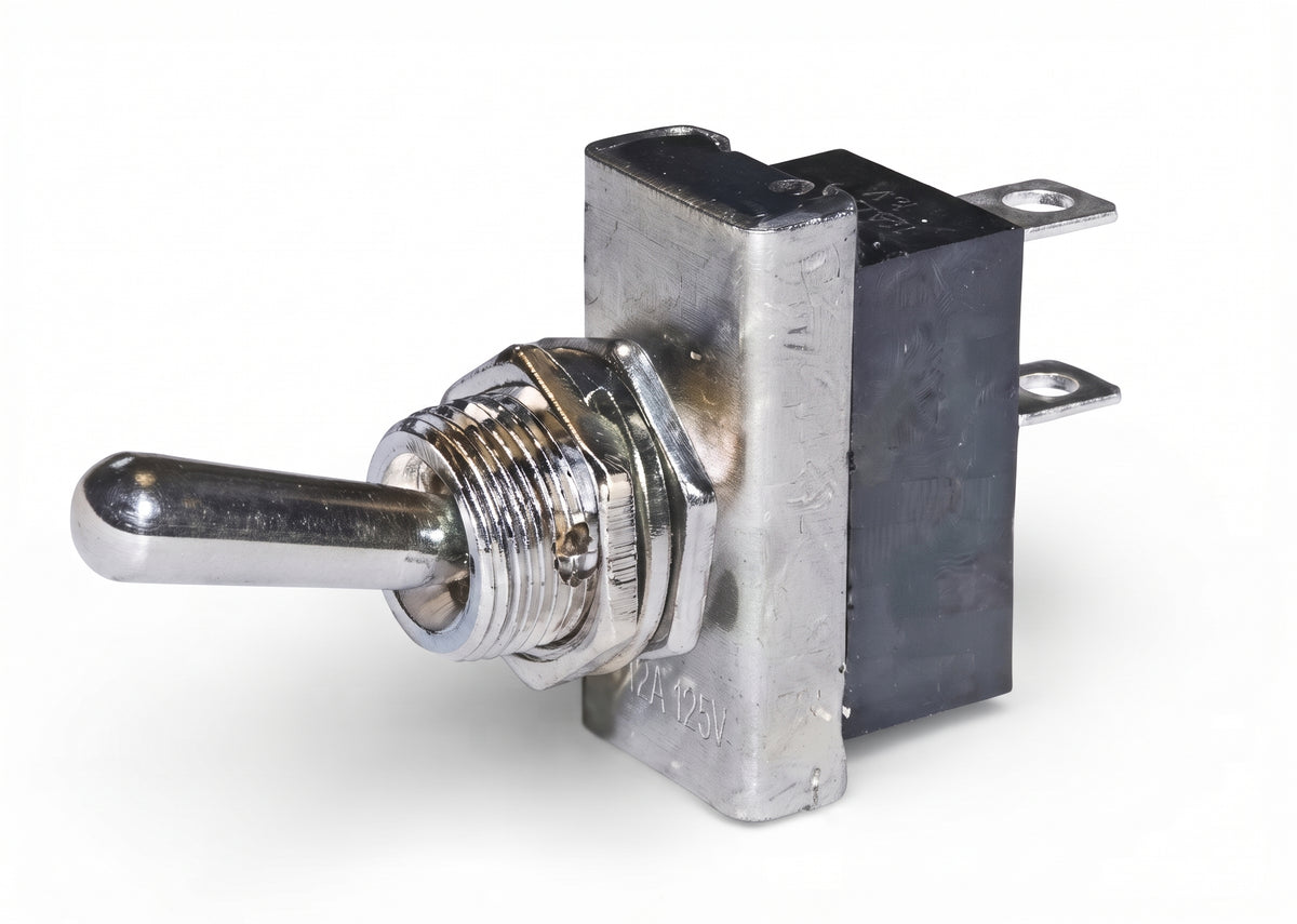 Heavy Duty Momentary Toggle Switch - Flash/Off, 12V, Metal Dash Switch