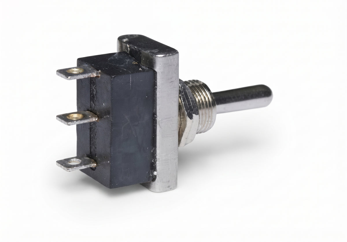 Heavy Duty Toggle Switch - Flash/Off/Flash, 12V, Metal Dash Switch