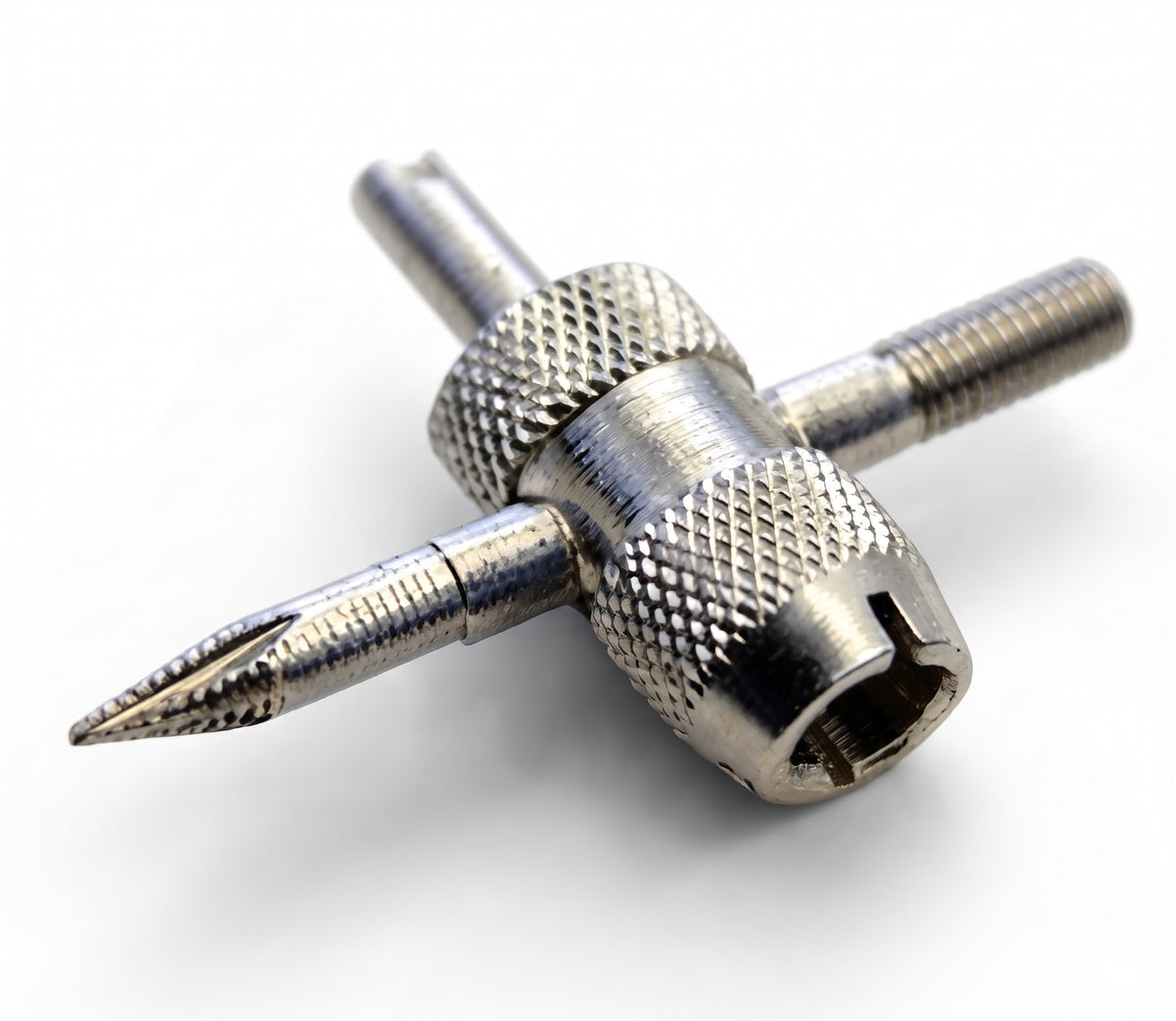 4 Way Tyre Valve Repair Tool – Valve Core Remover & Thread Repair Key