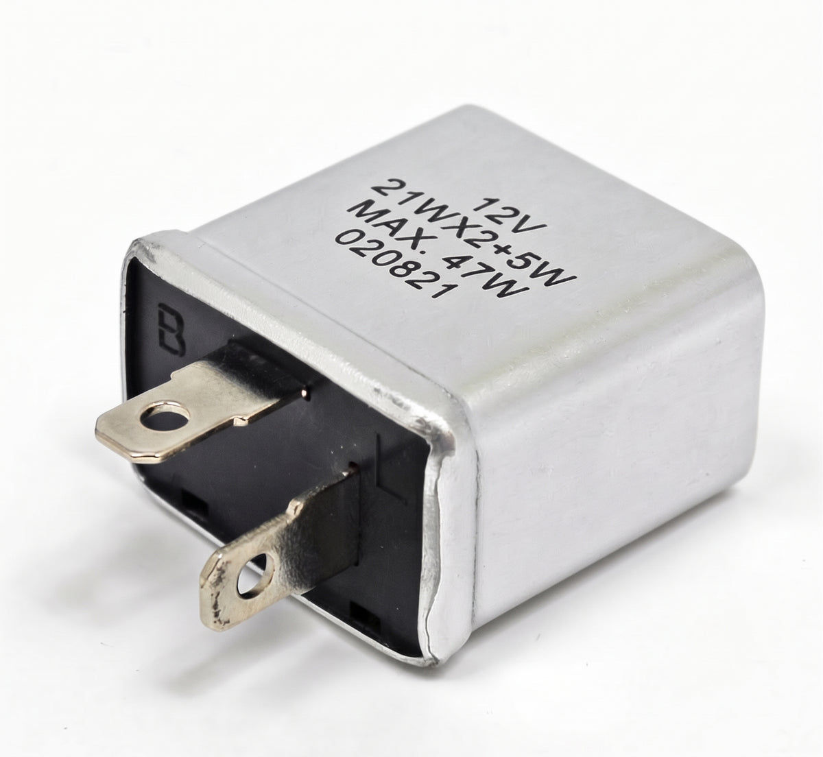 2 Pin Thermal Flasher Relay - 12V, 21W x2 + 5W, 47W Max, Positive Earth