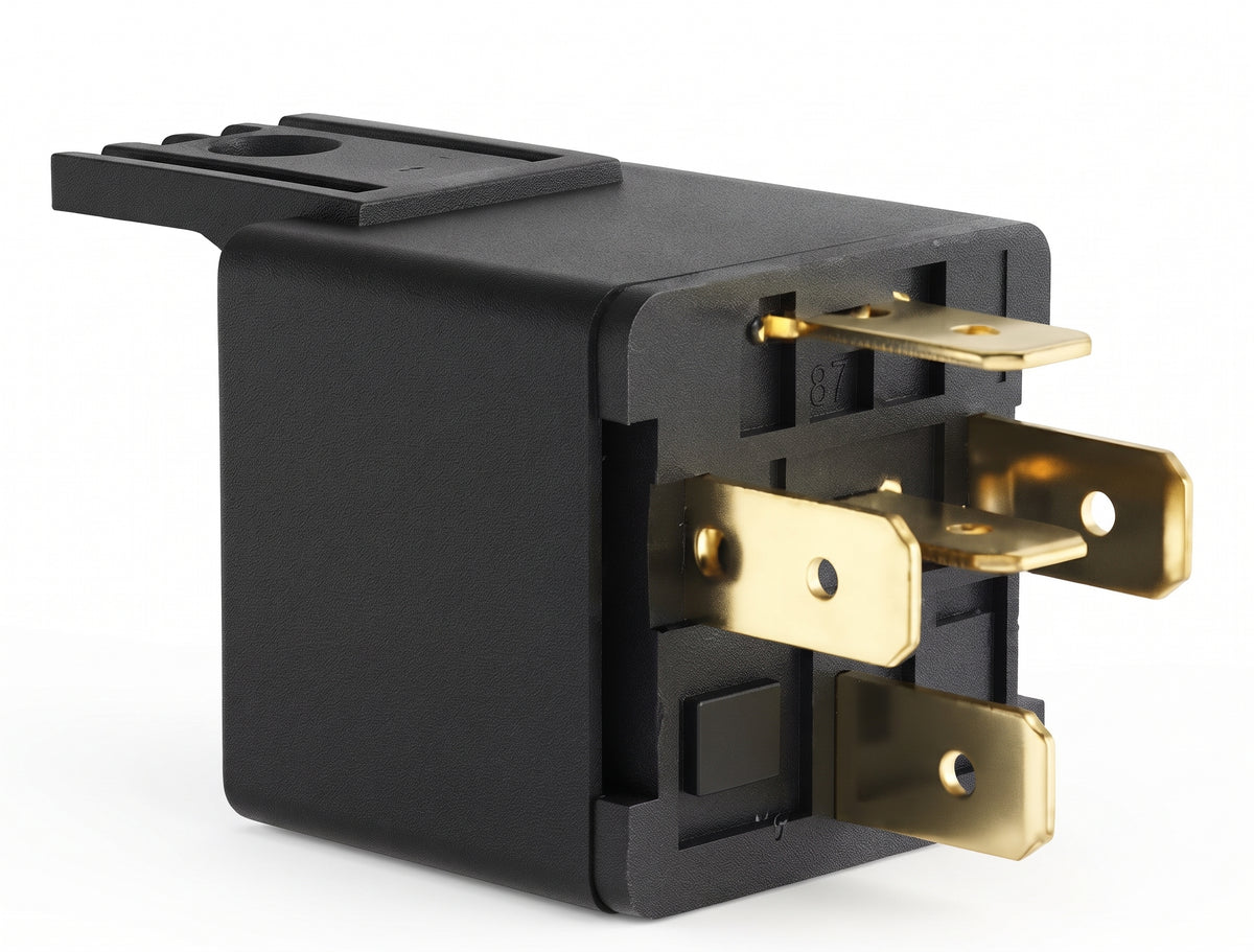 5 Pin Automotive Relay - 12V 40A, Changeover, With Moulded Bracket
