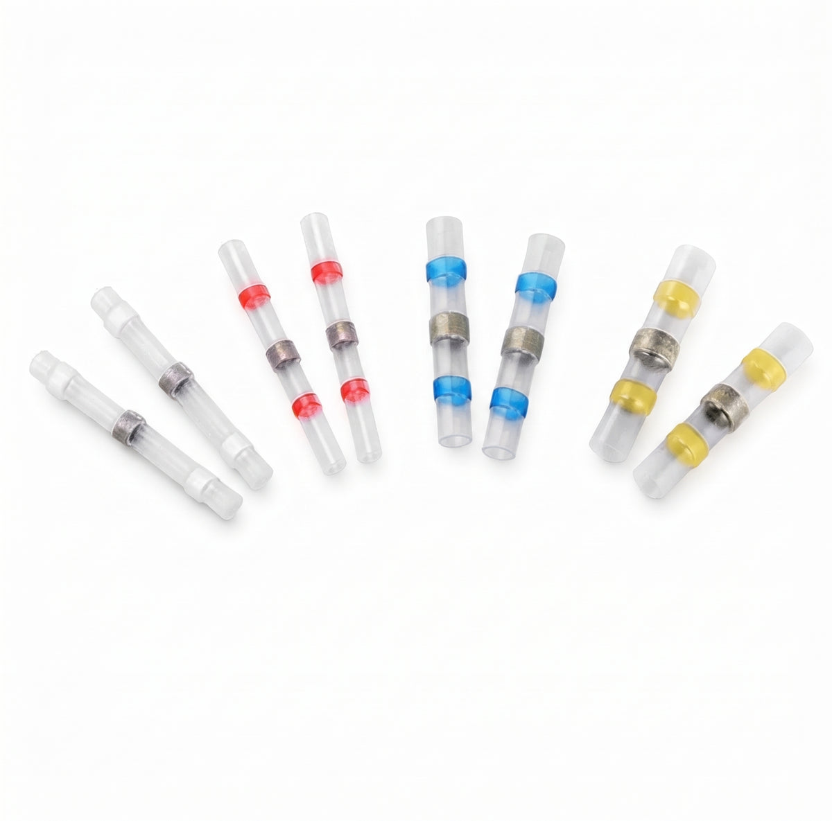 Assorted Box of Heat Shrink Solder Sleeves – Adhesive Lined Butt Connectors | 100x Heatshrink Solder Sleeves