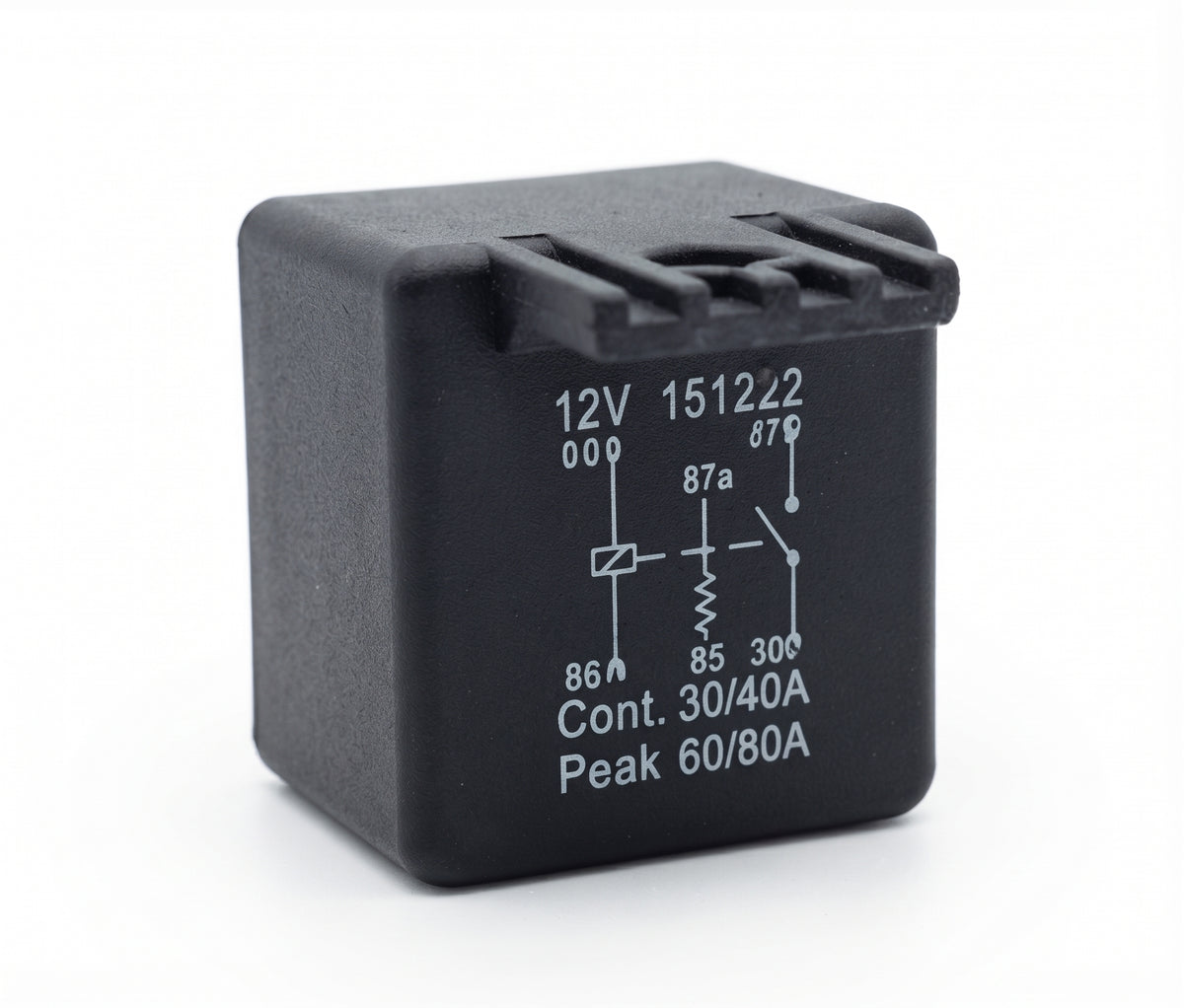 4 Pin Automotive Relay - 12V 40A, Normally Open, With Fixed Bracket