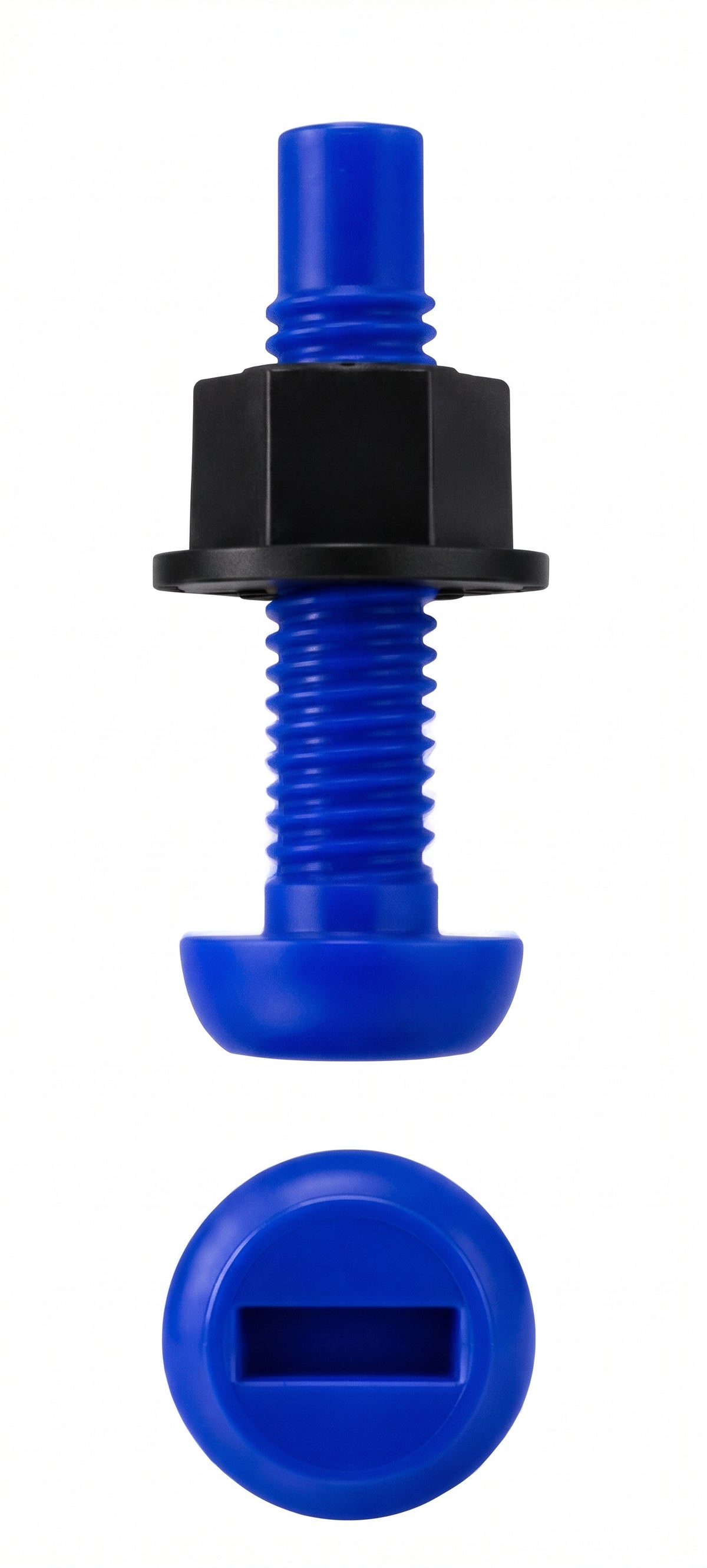 Number Plate Screws & Nuts - M6 x 29mm, Black, White, Blue & Yellow