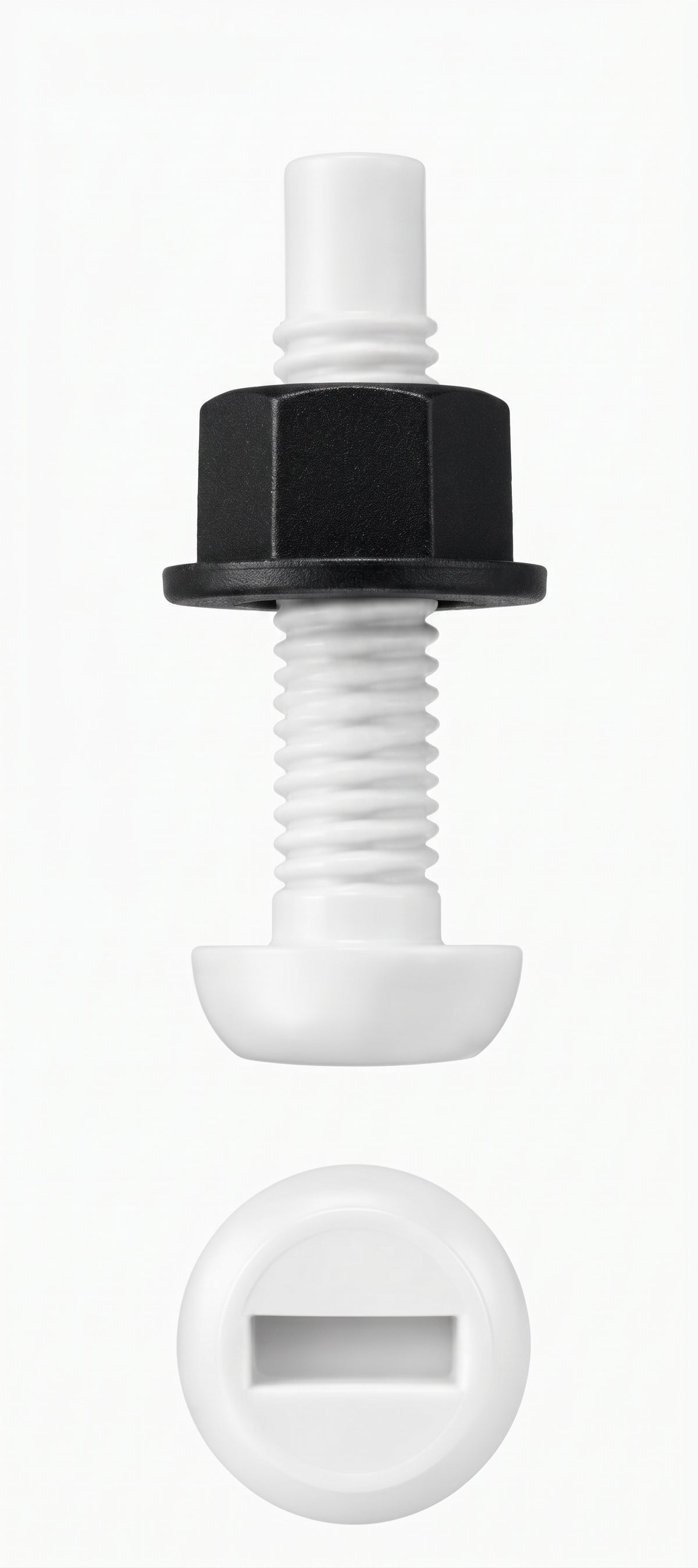 Number Plate Screws & Nuts - M6 x 29mm, Black, White, Blue & Yellow