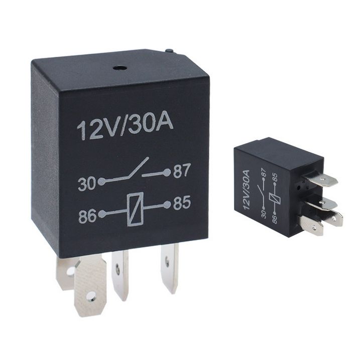 Micro Relay 4 Pin 12V 40A - Normally Open, Car, Van, Boat & Marine
