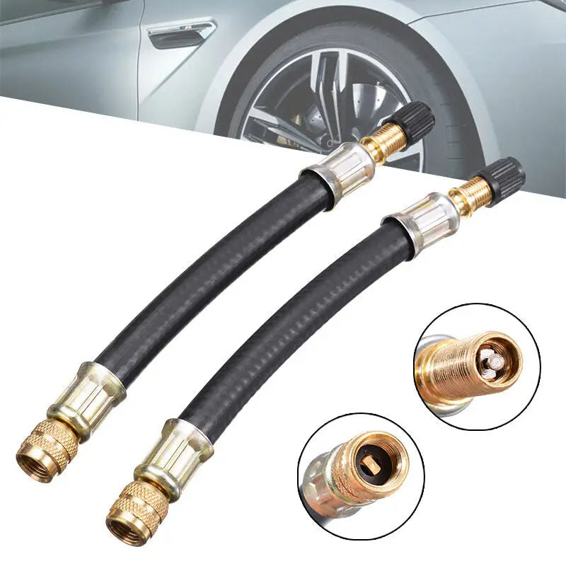 210mm Flexible Tyre Valve Extension – Twin Wheel & Hard-to-Reach Valve Adapter