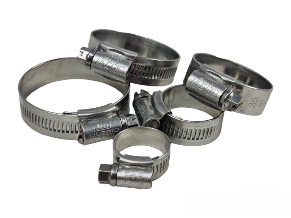 Jubilee Clips Hose Clamp Worm Drive Pipe Clip – Hi-Grip Stainless Steel W4 | JCS W4 Steel Hose Clips
