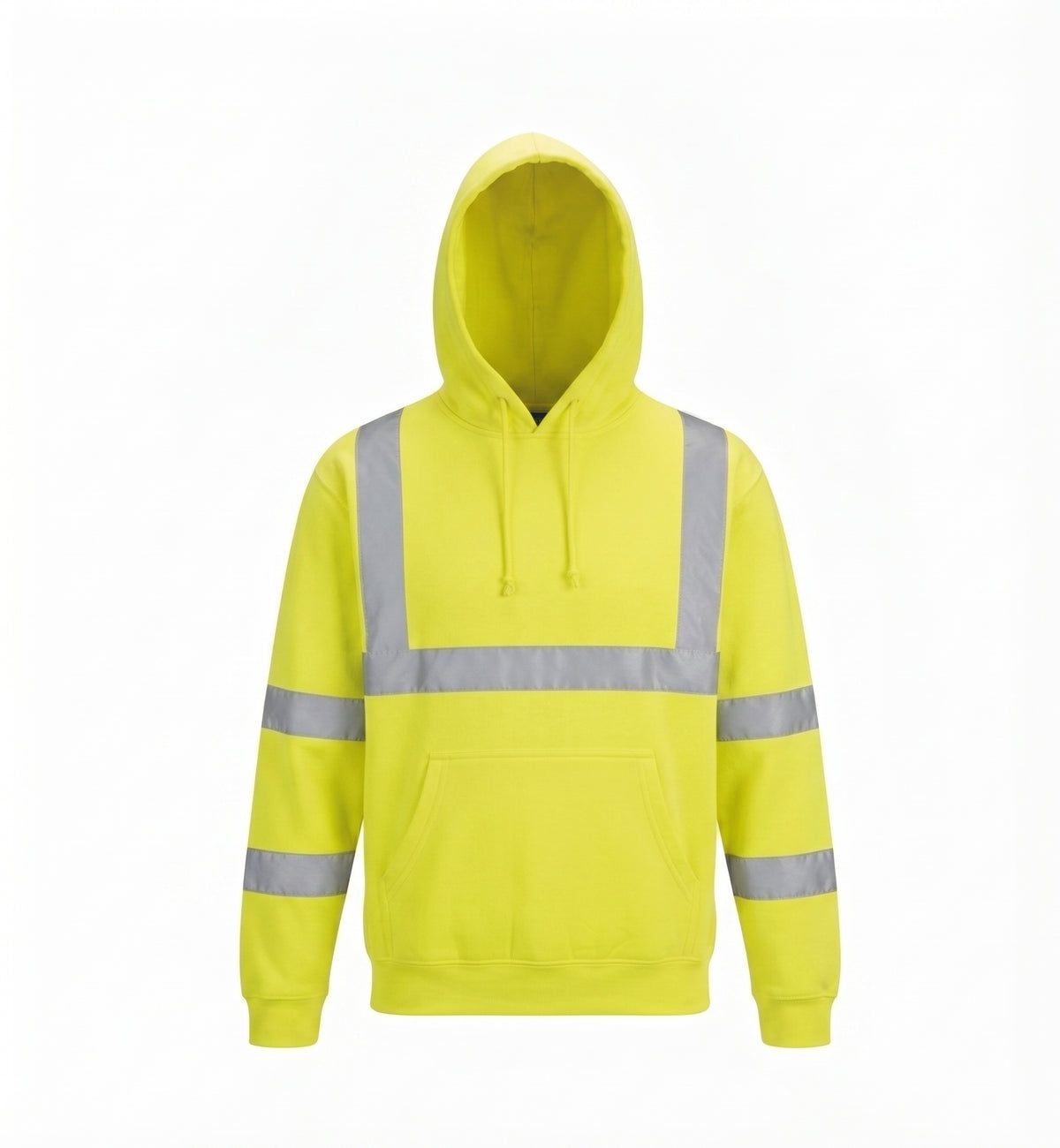 Hi Vis Safety Hoodie Pullover – Class 3 High Visibility Workwear | Fleece Hoody with Pocket | Yellow or Orange