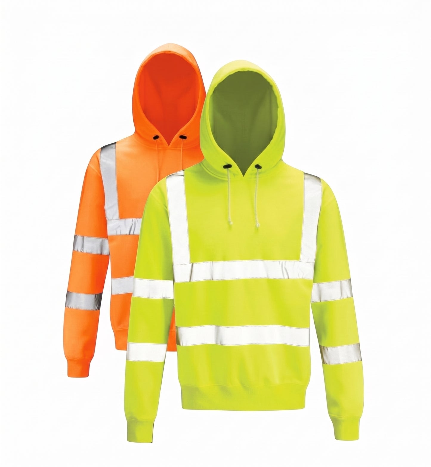 Hi Vis Safety Hoodie Pullover – Class 3 High Visibility Workwear | Fleece Hoody with Pocket | Yellow or Orange