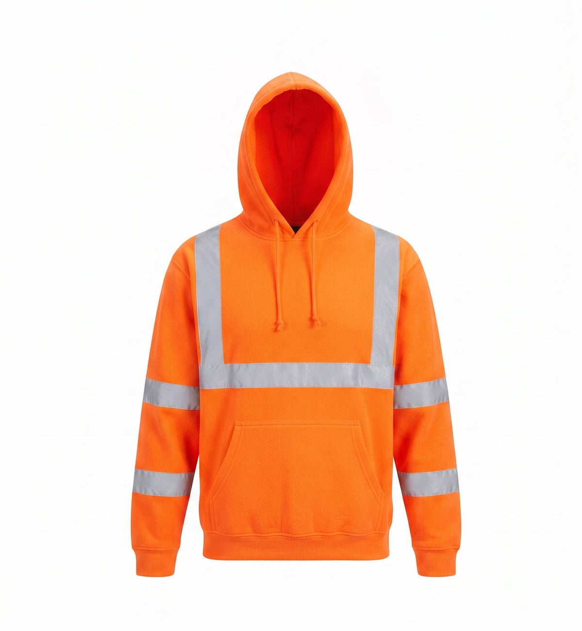 Hi Vis Safety Hoodie Pullover – Class 3 High Visibility Workwear | Fleece Hoody with Pocket | Yellow or Orange
