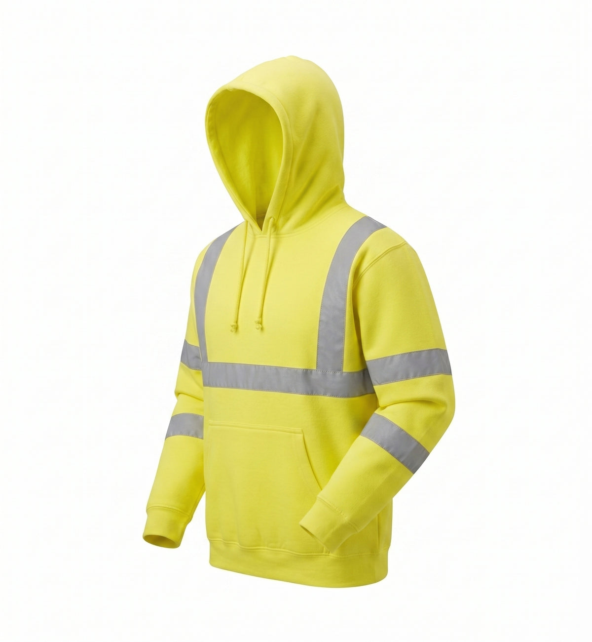 Hi Vis Safety Hoodie Pullover – Class 3 High Visibility Workwear | Fleece Hoody with Pocket | Yellow or Orange
